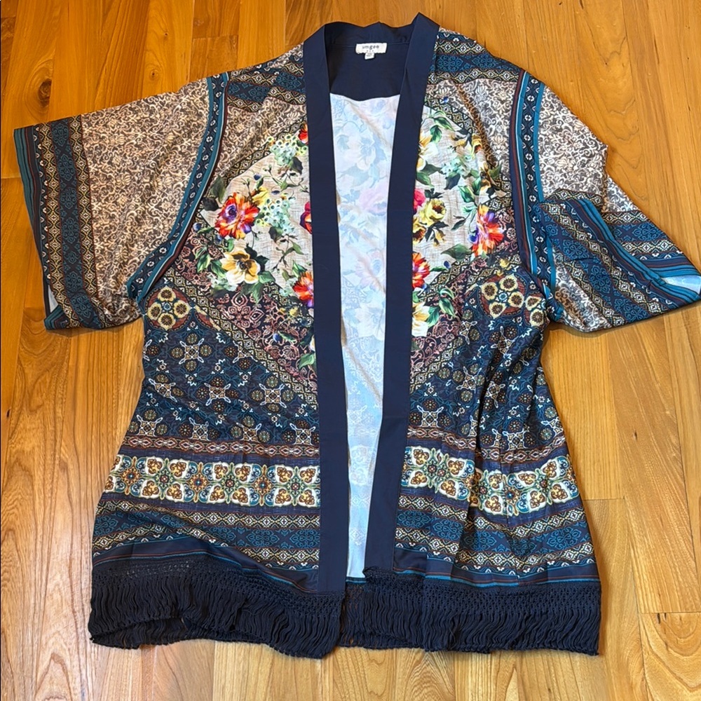 Umgee Blue Floral Kimono